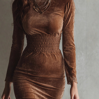 Women's Waist-controlled Long Sleeves Lace Skirt