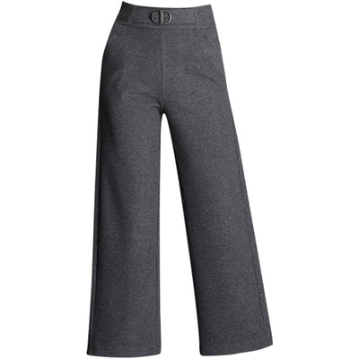 Women's woolen wide-leg pants