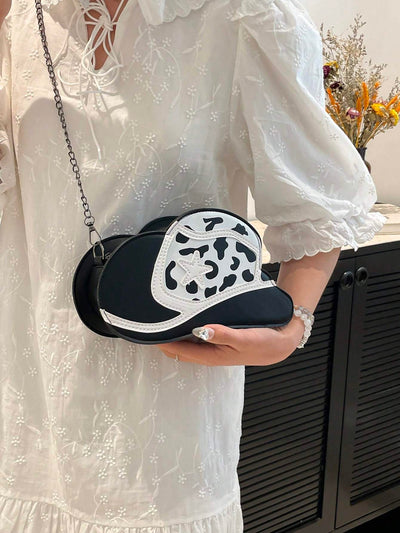 Retro Hat Bag 2025 New Style Temperament Fashion Color Matching Chain Bag Niche Simple Women's Shoulder Messenger Bag