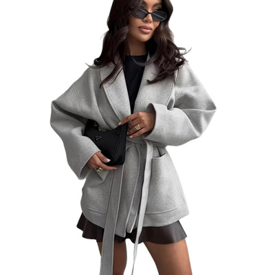 Pure Color Thickened Wool Mid-length Top