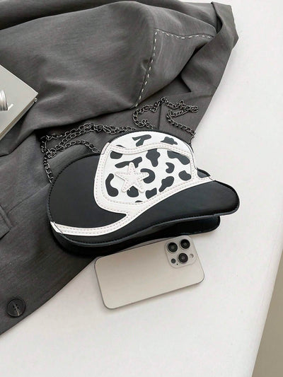 Retro Hat Bag 2025 New Style Temperament Fashion Color Matching Chain Bag Niche Simple Women's Shoulder Messenger Bag