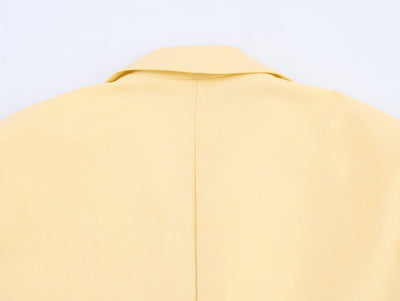 Spring And Autumn Linen Blended Minimalist Blazer