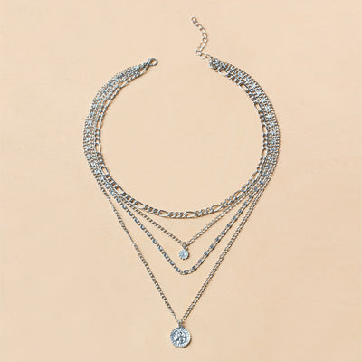 Chunky Gold Necklace Chunky Charm Necklace For Women Layered Gold Necklace For Women Silver Coin Necklace Jewelry Gifts For Women