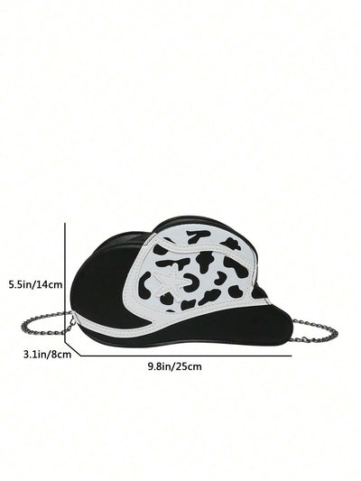 Retro Hat Bag 2025 New Style Temperament Fashion Color Matching Chain Bag Niche Simple Women's Shoulder Messenger Bag