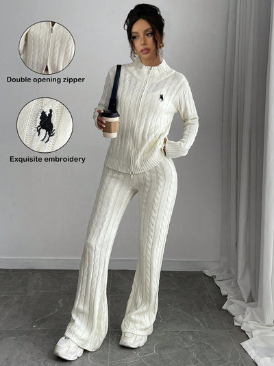 Fashion Women's Wear Casual Long Sleeve Pants Two-piece Set