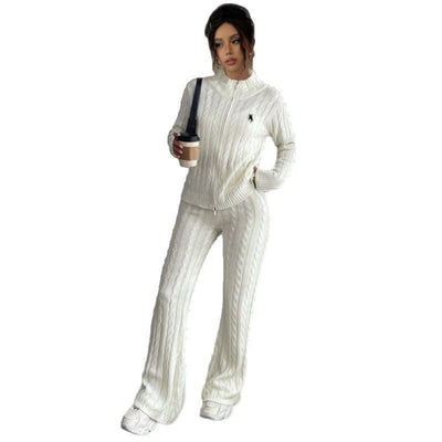 Fashion Women's Wear Casual Long Sleeve Pants Two-piece Set