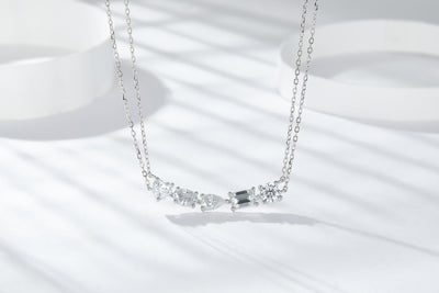 Galaxy - A Fashionable And Luxurious Diamond Jewelry Pendant Set With Moissanite S925 Sterling Silver And Platinum Plating