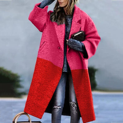 Women's Long Sleeve Turn-down Collar Coat Coat