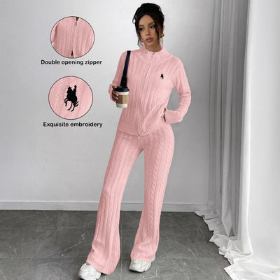 Fashion Women's Wear Casual Long Sleeve Pants Two-piece Set