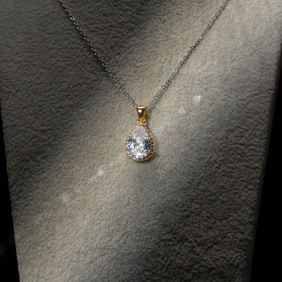 Drop-shaped Zircon Non-fading Ornament Three-piece Set