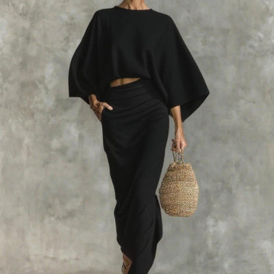 European And American Elegant Women's Clothing Autumn New High Waist Long Skirt Suit