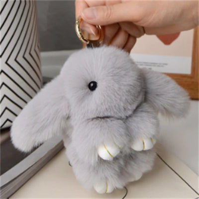 15cm Rabbit Fur Keychain Women Bag Car Key chain Pendant Decoration