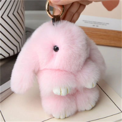15cm Rabbit Fur Keychain Women Bag Car Key chain Pendant Decoration