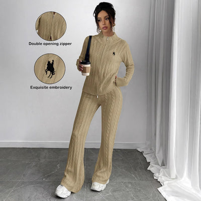 Fashion Women's Wear Casual Long Sleeve Pants Two-piece Set