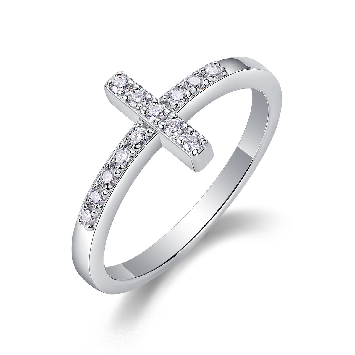 Holy Light Cross - A Fashionable And Luxurious Jewelry Piece Set With Moissanite S925 Sterling Silver And Platinum-plated Diamond