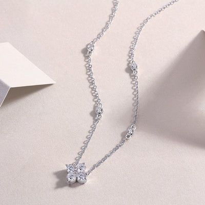Sweetheart Halo - A Fashionable And Luxurious Diamond Jewelry Pendant Set With 2-carat Moissanite S925 Sterling Silver And Platinum Plating