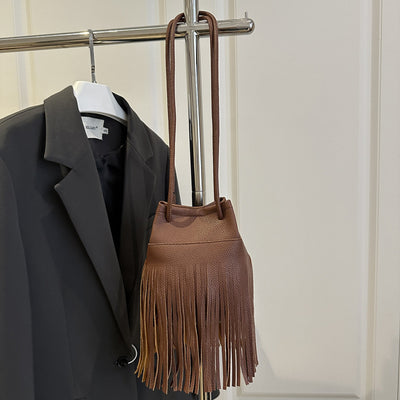 Soft Leather Women's Tassel Small Satchel