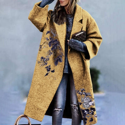 Women's Long Sleeve Turn-down Collar Coat Coat