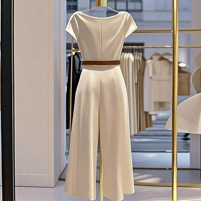 European And American Elegant Style Satin Jumpsuit