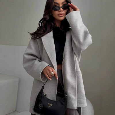 Pure Color Thickened Wool Mid-length Top