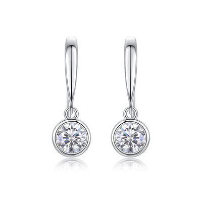 Soft Light And Sweet Whispers - Fashionable Earrings And Stud Jewelry Set With Moissanite S925 Sterling Silver And Platinum-plated Diamonds