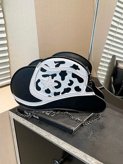 Retro Hat Bag 2025 New Style Temperament Fashion Color Matching Chain Bag Niche Simple Women's Shoulder Messenger Bag